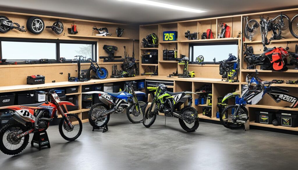 Einrichten einer Werkstatt für Motocross-Bikes zu Hause