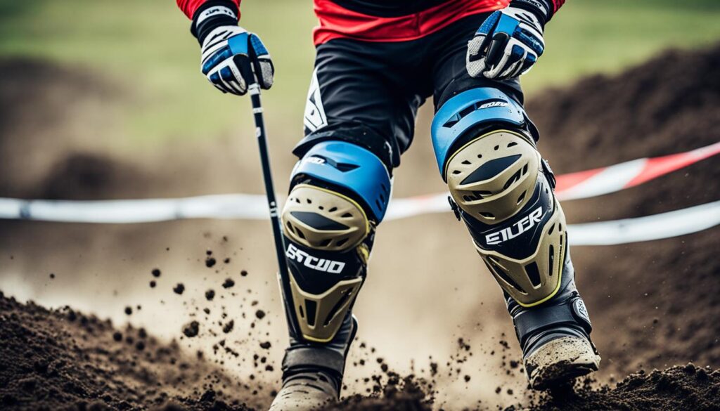 Knie- und Schienbeinschützer im Motocross