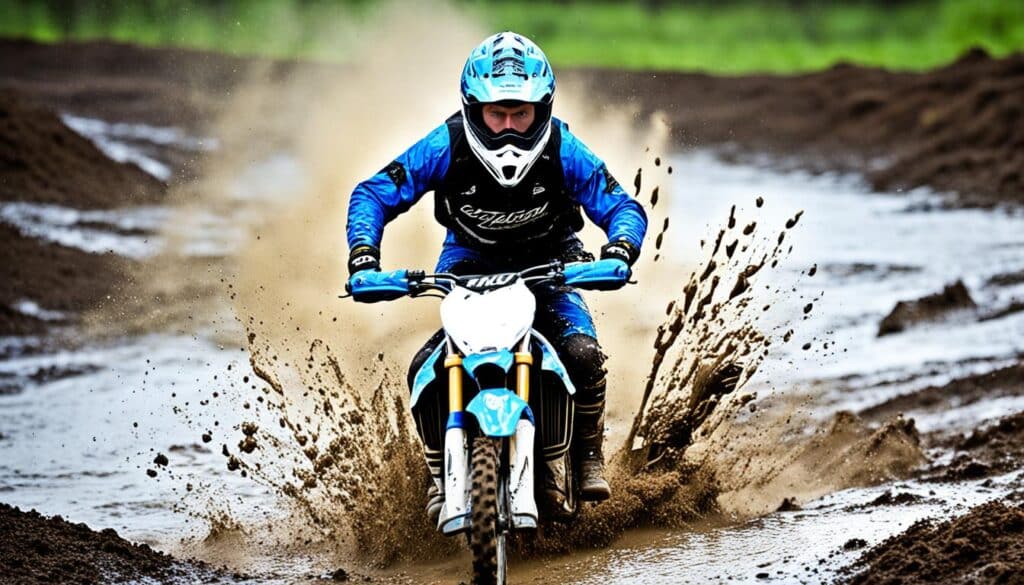 Motocross-Fahrtechniken bei Regen