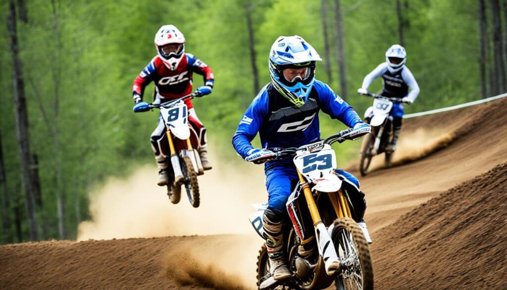 Motocross-Training zur Verbesserung der Überholtechnik